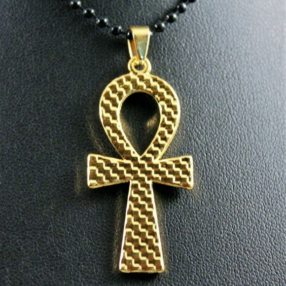 Alloy Egyptian Ankh Cross Pendant Necklace - Picture 6 of 8